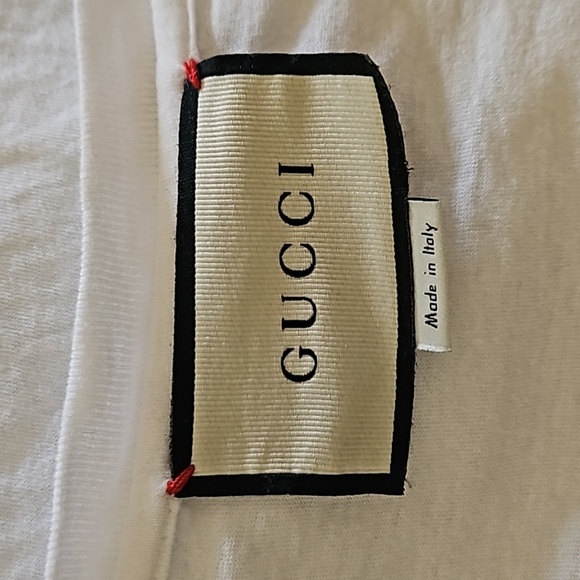 Gucci White Classic Logo Tee Sz. M - Picture 5 of 7